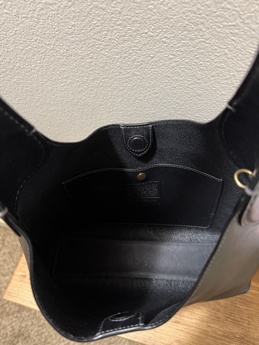 Coach Brooklyn 28 Slouchy Shoulder Bag; Black - Picture 9 of 11